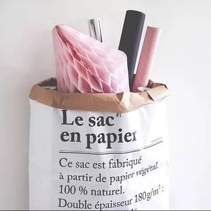 Cute Cartoon Kraft Paper Storage linen Bag